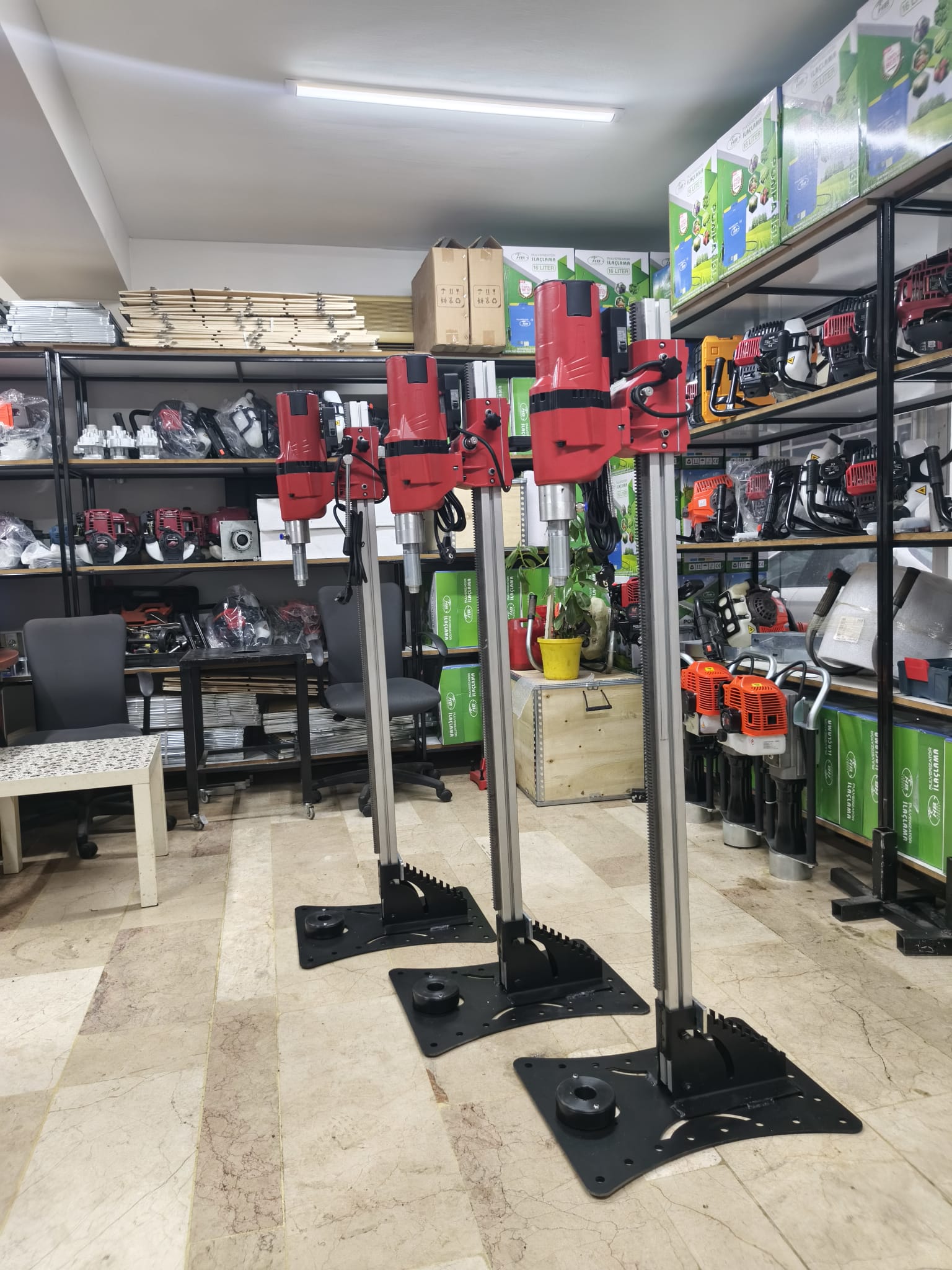 Elektrikli Açılı Sehpalı Sondaj ve Karot Makinası Profesyonel